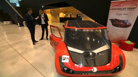 Solar-powered car made by students from University of Technology in Łódź