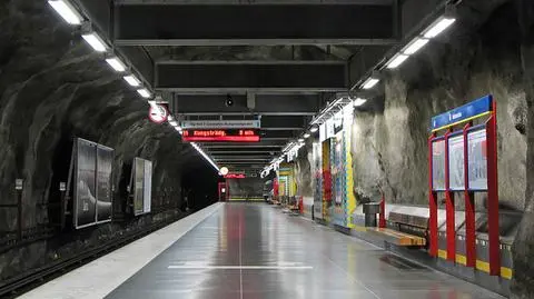 Materiał wybuchowy znaleziono w publiżu stacji Vaestra Skogen w miejscowości Solna