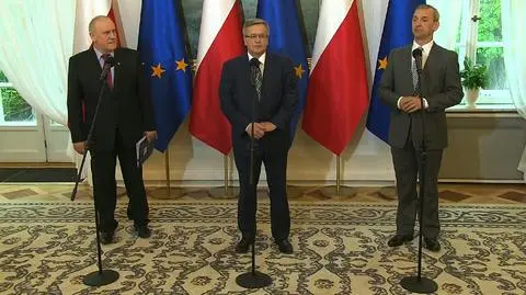 Prezydent podczas konferencji w Belwederze 
