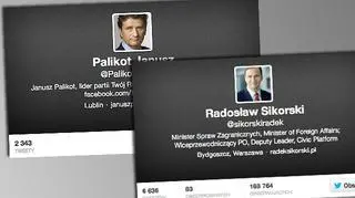 Janusz Palikot i Radosław Sikorski cieszą się dużą popularnością