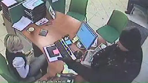 Zobacz nagranie z napadu na bank