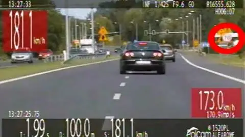 Jechała 180 km/h. Z dzieckiem na tylnym siedzeniu 