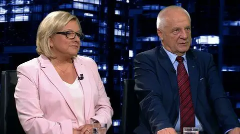 Beata Kempa i Stefan Niesiołowski byli gośćmi "Kropki nad i" 