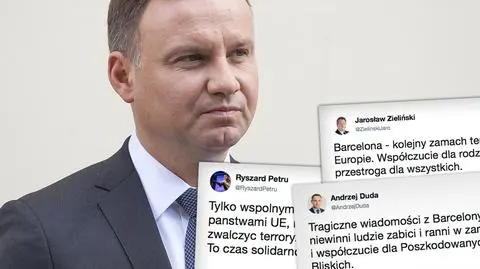Zamach w Barcelonie. Prezydent: współczucie dla poszkodowanych