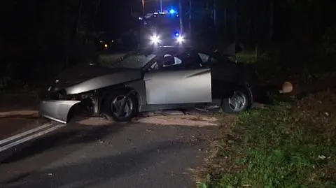 Samochód uderzył w drzewo. Nie żyje jedna osoba