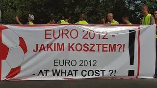 Protest na ulicach Gdańska przed meczem Euro 2012