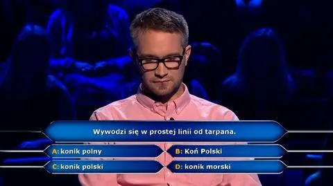 "Milionerzy". Co wywodzi się w prostej linii od tarpana? Pytanie i odpowiedź