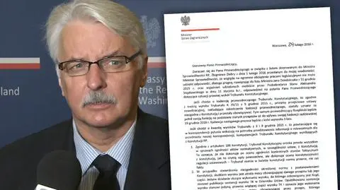 Waszczykowski pisze do Timmermansa w sprawie Trybunału Konstytucyjnego
