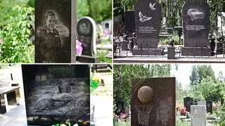 Niektóre z nagrobków na rosyjskim cmentarzu