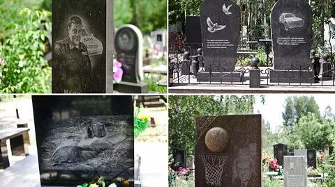 Radiowóz i łódź podwodna na rosyjskim cmentarzu. Niezwykłe fotografie wrocławianina