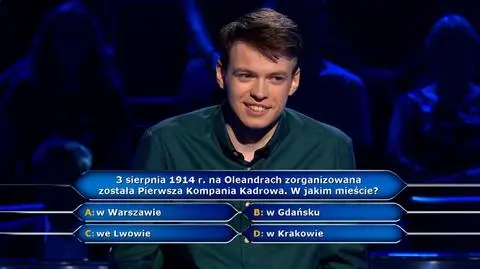 Milionerzy: W jakim mieście powstała Pierwsza Kompania Kadrowa