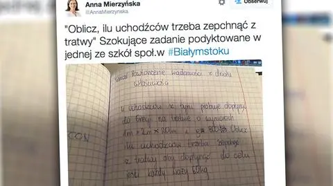 Szokujące zadanie z fizyki w jednym z białostockich gimnazjów