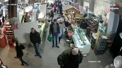 Poszukiwani kieszonkowcy, których nagrała kamera na bazarze