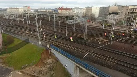 Podmyty wiadukt kolejowy w Gdyni