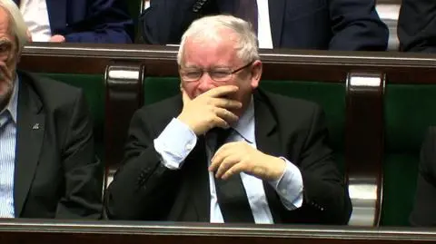 Jarosław Kaczyński w dobrym humorze