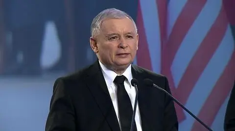 Jarosław Kaczyński podczas konferencji prasowej 