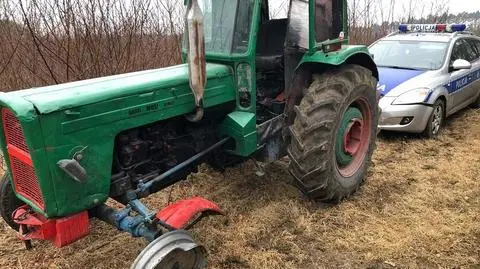 Ucieczka zakończyła się uszkodzeniem ciągnika