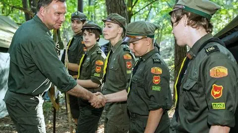 Andrzej Duda na spotkaniu z harcerzami