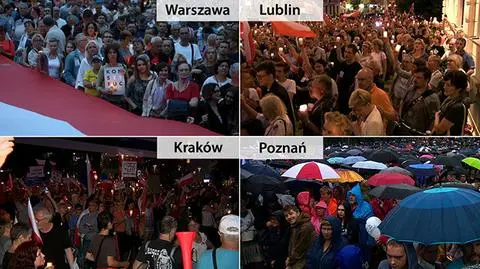 Protesty odbywają się w wielu miejscach kraju 