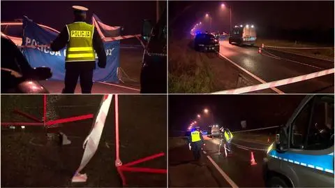 Dwójka pieszych wpadła pod auto. Kobieta nie żyje, mężczyzna ranny