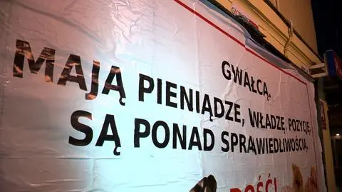 Baner w Łomzy po seksaferze. "Gwałcą. Dość!"
