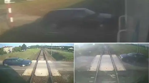 Omal nie wjechał pod pociąg