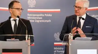 German Minister of Foreign Affairs Heiko Maas with his Polish counterpart Jacek Czaputowicz