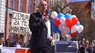 W pikiecie brał udział lider KNP Janusz Korwin-Mikke