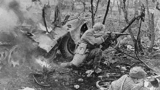 Żołnierze Armii Czerwonej w czasie walk na Ukrainie w 1943 r.