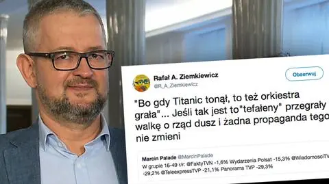 Ziemkiewicz porównuje wyniki oglądalności do Titanica