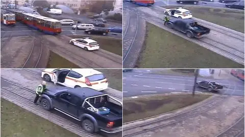 Bydgoszcz: wjechał na torowisko i próbował zepchnąć pracownika MZK