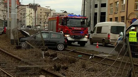 Wrocław: wypadek w centrum. Dwie osoby ranne