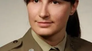 Sylwia Bogacka w wojskowym mundurze