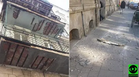 Wrocław: centymetry od tragedii. Tynk spadł obok kobiety z dzieckiem