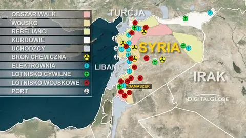 Większość celów nalotów znajduje się w najbardziej ludnej części Syrii na zachodzie