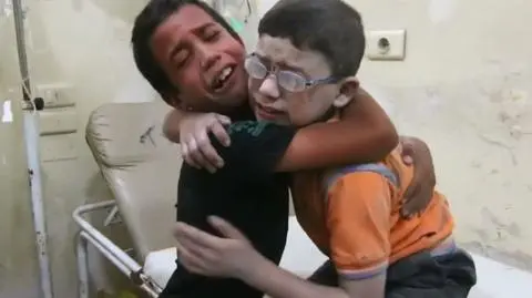 Nagranie opublikowali aktywiści z Aleppo Media Center 