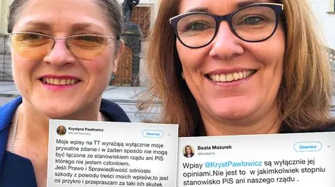 Spór Mazurek-Pawłowicz. "Wpisy Pawłowicz są wyłącznie jej opiniami"