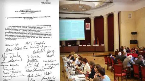 Rada Warszawy zabrała głos ws