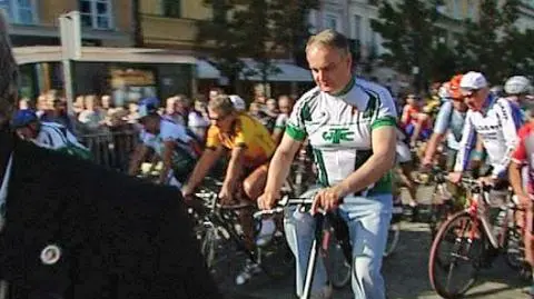 Waldemar Pawlak walczy o głosy cyklistów