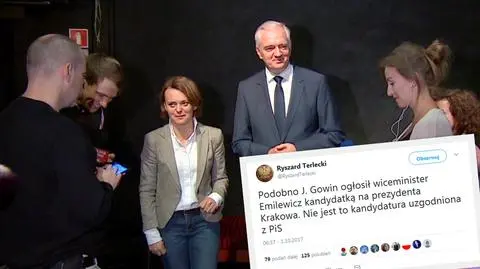 Gowin zarekomendował kandydatkę na prezydenta Krakowa