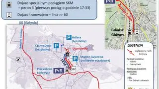 Tak dojedziemy na mecz