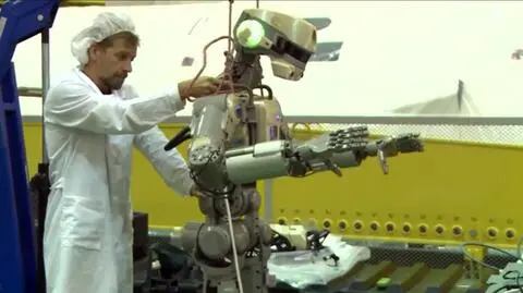 Rosyjski robot "Fiodor" na pokładzie statku Sojuz MS-14  