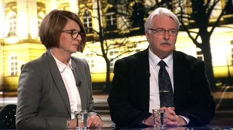Julia Pitera i Witold Waszczykowski w "Faktach po Faktach"