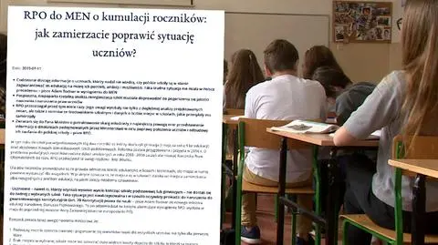 Bodnar pisze do ministerstwa edukacji w sprawie podwójnego rocznika