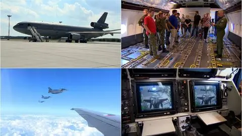 Piloci F-16 ćwiczyli tankowanie w powietrzu