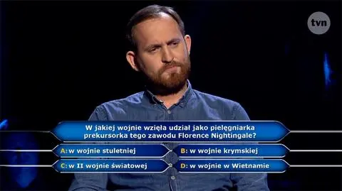 Milionerzy: W jakiej wojnie wzięła udział jako pielęgniarka Florence Nightingale?