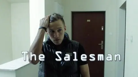 Douglas w filmie "The Salesman" reklamuje Lecha Poznań