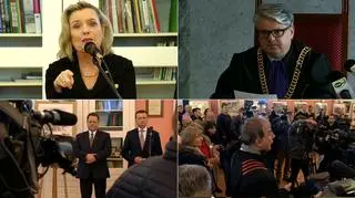 Zwolennicy KOD protestowali przed biurem poselsko-senatorskim wiceministra Jarosława Zielińskiego i senator Anny Marii Anders 