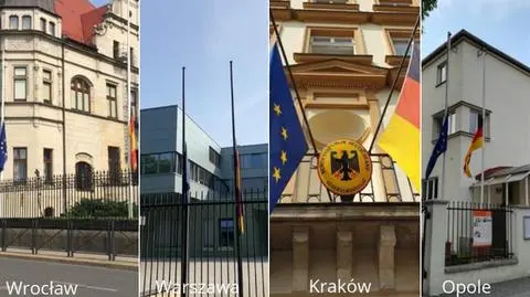 Niemieckie placówki dyplomatyczne opuściły flagi do połowy masztu