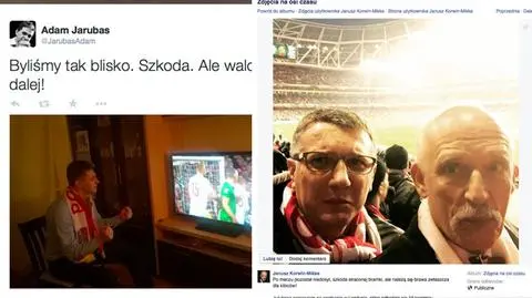 Polska - Irlandia. Adam Jarubas i Janusz Korwin-Mikke też kibicowali